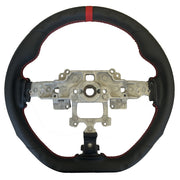 Enhanced Steering Wheel for Mazda Miata 2006-2015 NC Genuine Leather with Red Stitching and Red racing stripe (NEW LIMITED EDITION)