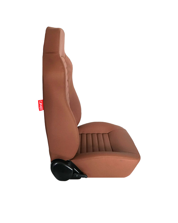 CPA3001 All Brown Leatherette Cipher Auto Universal Jeep Seats - Pair