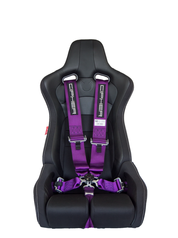 CPA4005 Cipher Racing Violet Purple 5 Point 3 Inches Camlock Quick Release Racing Harness w/ Snap Hook & Eye Bolts - SFI 16.1