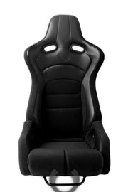 CPA2002 Cipher Viper Racing Seats All Black PU Leatherette & Carbon Fiber PU w/Black Stitching - Pair