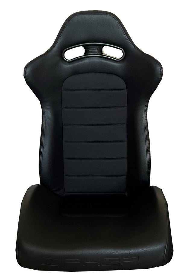 CPA2006 Cipher CR23 Mid Height Black Leatherette with Black Fabric Racing Seats