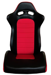 CPA2006 Cipher CR23 Mid Height Black Leatherette with Red Fabric Racing Seats
