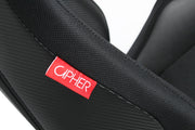 CPA2003CFBK CIPHER VP-8 RACING SEATS ALL BLACK W/ BLACK CARBON PU - PAIR