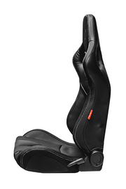 CPA2001 Cipher Euro Racing Seats Black Leatherette Carbon Fiber w/ White Stitching - Pair---OUT OF STOCK