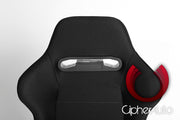 CPA1013 BLACK CLOTH CIPHER AUTO RACING SEATS - PAIR