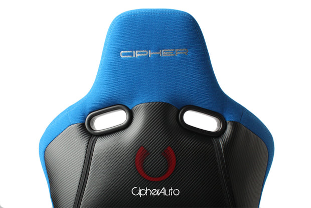 CPA2002CFBKBU  CIPHER VIPER RACING SEATS BLUE CLOTH W/ BLACK CARBON PU - PAIR