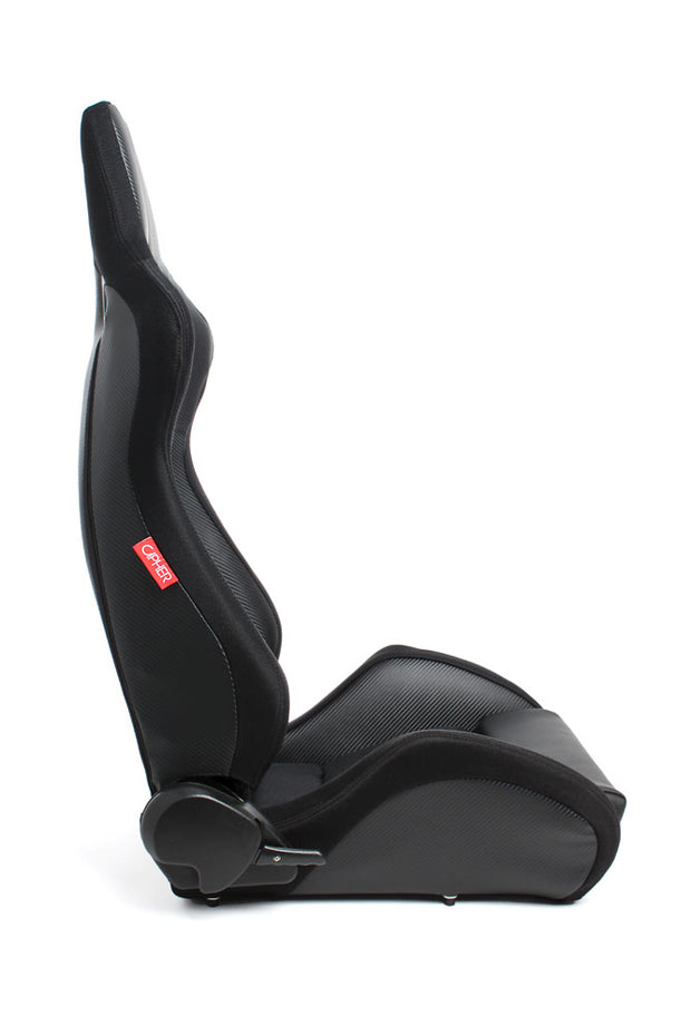 CPA2003CFBK CIPHER VP-8 RACING SEATS ALL BLACK W/ BLACK CARBON PU - PAIR
