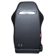 CPA1075 Black Leatherette w/ Micro Suede Inserts w/ Red Accents Universal Racing Seats - Pair (NEW!)---