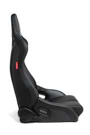 CPA2002 Cipher Viper Racing Seats All Black PU Leatherette & Carbon Fiber PU w/Black Stitching - Pair