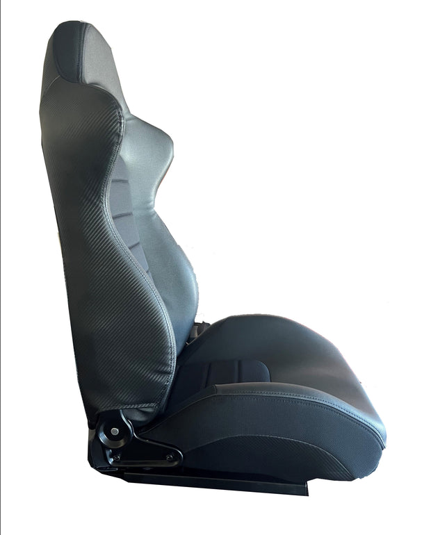 CPA2006 Cipher CR23 Mid Height Black Leatherette with Black Fabric Racing Seats