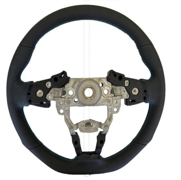 Enhanced Steering Wheel for Mazda Miata 2016-2024 ND Leather with Blue Stitching