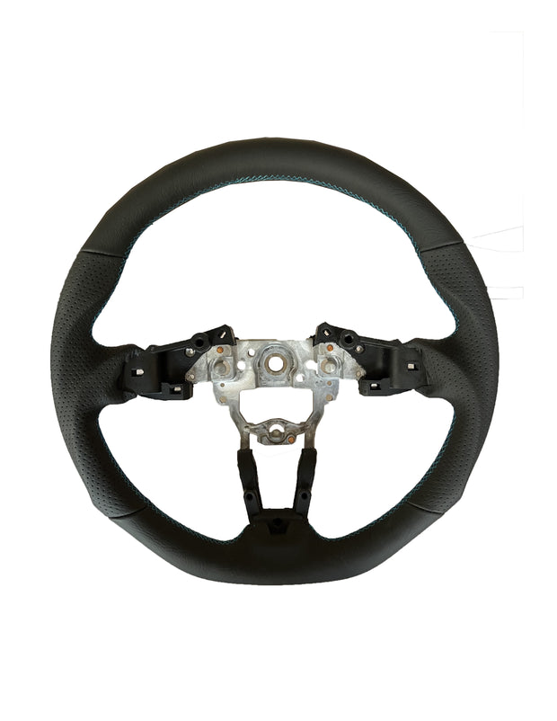 Enhanced Steering Wheel for Mazda Miata 2016-2024 ND Leather with Blue Stitching
