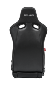 CPA2002 Cipher Viper Racing Seats Black Cloth Black Carbon PU w/ White Stitching - Pair----(OUT OF STOCK)