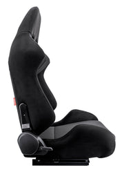 CPA1099 Black Microsuede With Mesh Polo Fabric inserts Universal Racing Seats - Pair (NEW!)