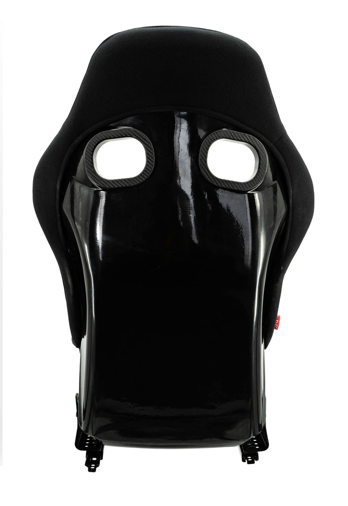 CPA2010 All Black Fabric With Red Polo Mesh Inserts FRP fixed Back