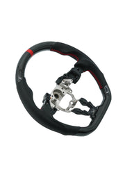 Enhanced Steering Wheel for Mazda Miata 2016-2024 ND Real Carbon Fiber with Red Stitching