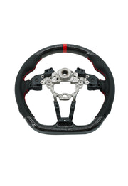 Enhanced Steering Wheel for Mazda Miata 2016-2024 ND Real Carbon Fiber with Red Stitching