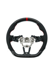 Enhanced Steering Wheel for Mazda Miata 2016-2024 ND Real Carbon Fiber with Red Stitching