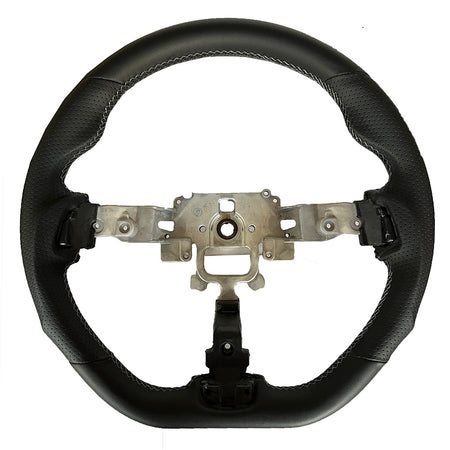 Enhanced Steering Wheel for Mazda Miata 2006-2015 NC Genuine Leather with Gray Stitching