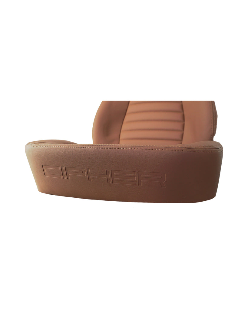 CPA3001 All Brown Leatherette Cipher Auto Universal Jeep Seats - Pair