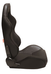 CPA1031 Black Leatherette w/ Black Accent Piping Cipher Auto Racing Seats - Pair-- OUT OF STOCK