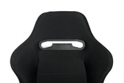 CPA1013 BLACK CLOTH W/ GREY OUTER STITCHING CIPHER AUTO RACING SEATS - PAIR