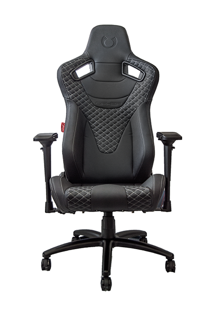 RS Racing Style Seat Black Leatherette Carbon Fiber with Grey Diamond Cipher Auto