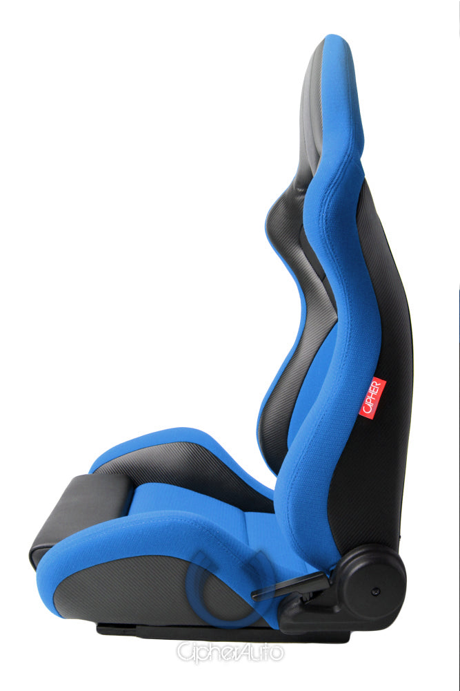 CPA2003 Cipher VP-8 Racing Seats Blue w/ Black Carbon PU - Pair