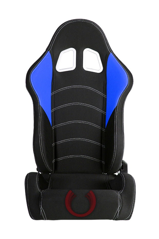 CPA1017 BLACK & BLUE CLOTH CIPHER AUTO RACING SEATS - PAIR