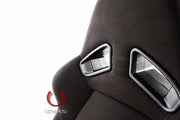 CPA2008FBK-R CIPHER AR-8 REVO RACING SEATS ALL BLACK FABRIC W/ RED OUTER STITCHING - PAIR (NEW)