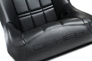 CPA3003 ALL BLACK LEATHERETTE CIPHER AUTO UNIVERSAL FIXED BACK SUSPENSION SEAT - SINGLE