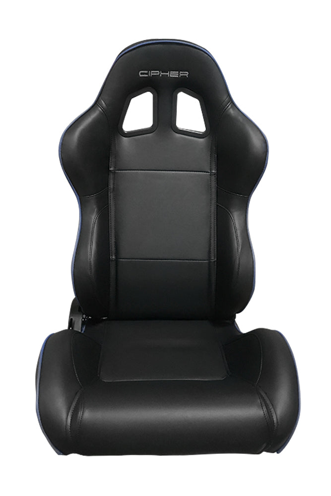 CPA1031 Black Leatherette w/ Blue Accent Piping Cipher Auto