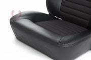 CPA3001 ALL BLACK LEATHERETTE W/ FABRIC INSERT CIPHER AUTO UNIVERSAL JEEP SEATS - PAIR