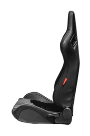 CPA2009RS Cipher Racing Seats Black Leatherette & Suede w/ Carbon Fiber Polyurethane Backing - Pair---OUT OF STOCK