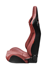 CPA2009RS Cipher Racing Seats Maroon Leatherette Carbon Fiber  - Pair -----OUT OF STOCK