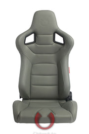 CPA2001PCFGY CIPHER EURO RACING SEATS GRAY LEATHERETTE CARBON FIBER W/ DARK GREY STITCHING - Pair