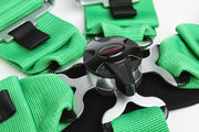 CPA4005GN CIPHER RACING GREEN 5 POINT 3 INCHES CAMLOCK QUICK RELEASE RACING HARNESS W/ SNAP HOOK & EYE BOLTS - SFI 16.1