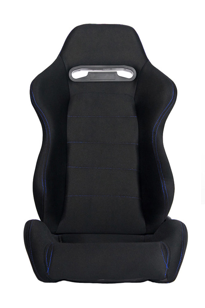 CPA1013 Black Cloth w/ Blue Outer Stitching Cipher Auto Racing Seats -