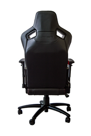 RS Racing Style Seat Black Leatherette Carbon Fiber with Red Diamond Stitching Premium Office/Gaming Chair