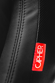 CPA2009RS Cipher Racing Seats Black Leatherette & Suede w/ Carbon Fiber Polyurethane Backing - Pair---OUT OF STOCK