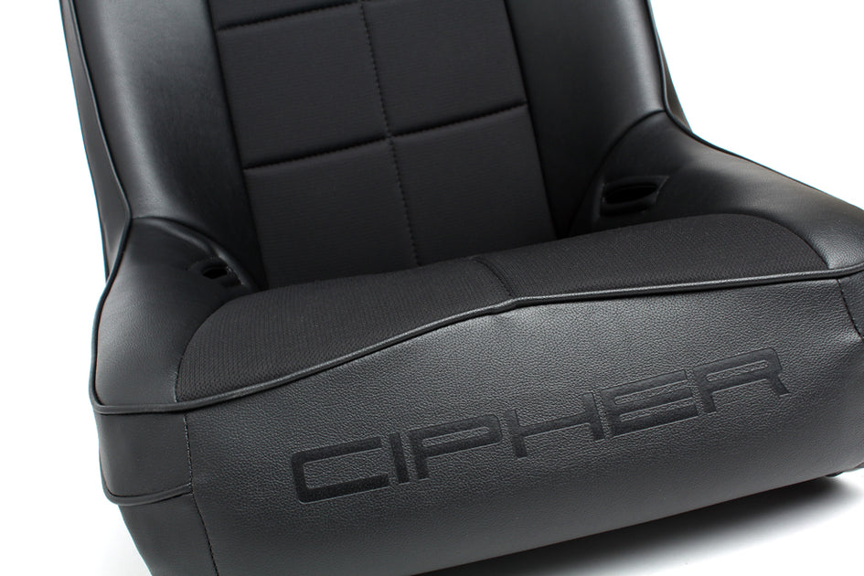 thumbnail image 2 of Cipher Auto Black Leatherette Reclinable Suspension Seats – Jeep/4x4 Off-Road/4WD, Pair 2 of 4