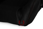 CPA1019 BLACK CLOTH W/ OUTER RED STITCHING CIPHER AUTO RACING SEATS - PAIR