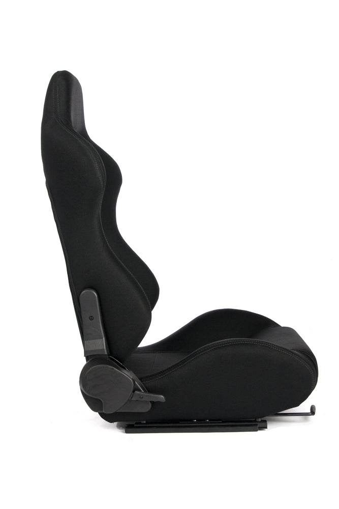 CPA1013 Black Cloth w/ Grey Outer Stitching Cipher Auto Racing Seats -