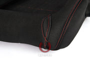 CPA1013 BLACK CLOTH W/ RED STITCHING CIPHER AUTO RACING SEATS - PAIR