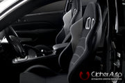 CPA1017 BLACK & GREY CLOTH CIPHER AUTO RACING SEATS - PAIR