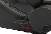 CPA1013 ALL BLACK LEATHERETTE CIPHER AUTO RACING SEATS - PAIR