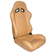 CPA1001 Maple Tan Leatherette Cipher Auto Racing Seats - Pair