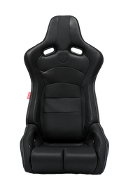 CPA2002 Cipher Viper Racing Seats Black Cloth Black Carbon PU w/ White Stitching - Pair----(OUT OF STOCK)