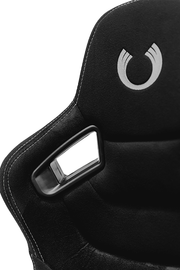 CPA2009 Cipher AR-9 Revo Racing Seats All Black Suede and Fabric w/ Carbon Fiber Polyurethane Backing - Pair — OUT OF STOCK