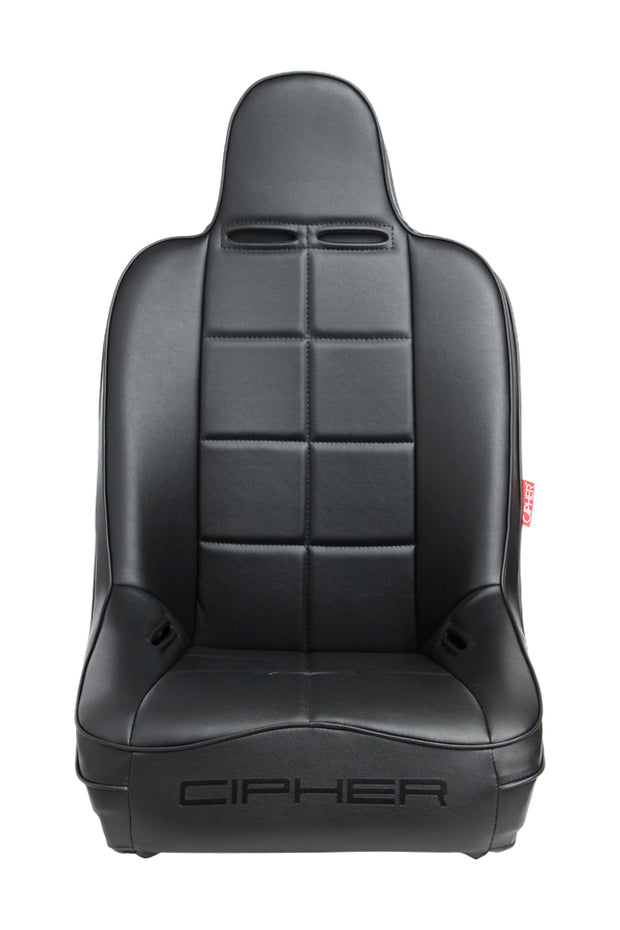 CPA3004 ALL BLACK LEATHERETTE CIPHER AUTO UNIVERSAL FIXED BACK SUSPENSION SEAT - SINGLE